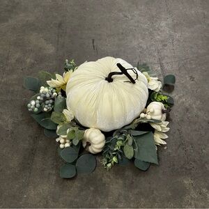Decorative Cream Pumpkin Centerpiece